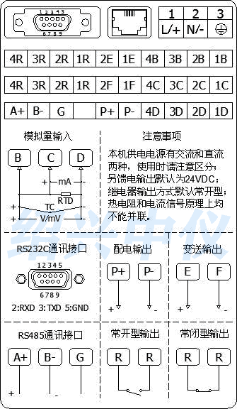 无纸记录仪接线方法和接线图