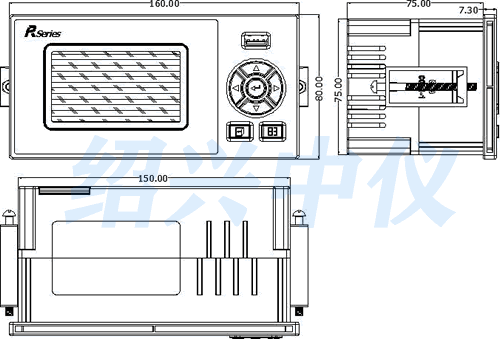 单色无纸记录仪安装说明图