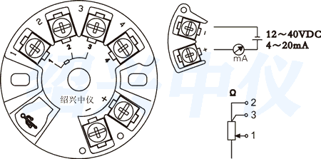 ZYT212线性电阻变送器接线图