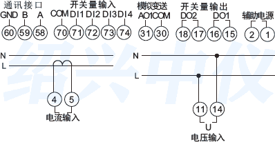 单相数显电流表接线图