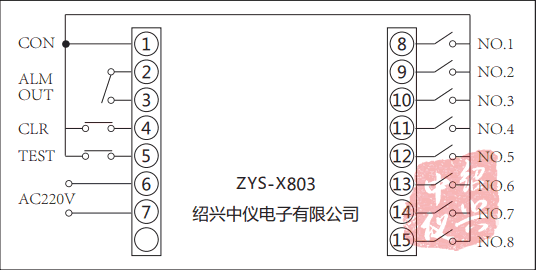 八路闪光报警器接线说明