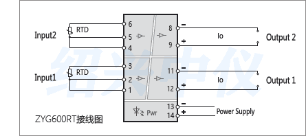 热电阻输入信号隔离器接线图